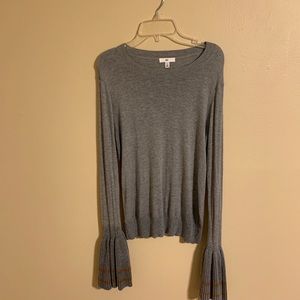 Crop sweater with bell sleeves